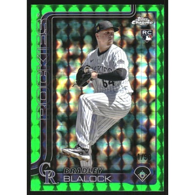2025 Topps Chrome Green Geometric Refractors #289 Bradley Blalock