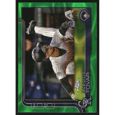 2025 Topps Chrome Green Lava Refractors #154 Ezequiel Tovar
