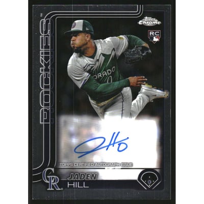 2025 Topps Chrome Rookie Autographs #RAJH Jaden Hill
