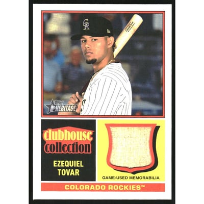 2025 Topps Heritage Clubhouse Collection Relics #CCRET Ezequiel Tovar