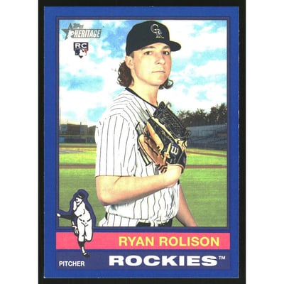 2025 Topps Heritage Dark Blue Border #681 Ryan Rolison