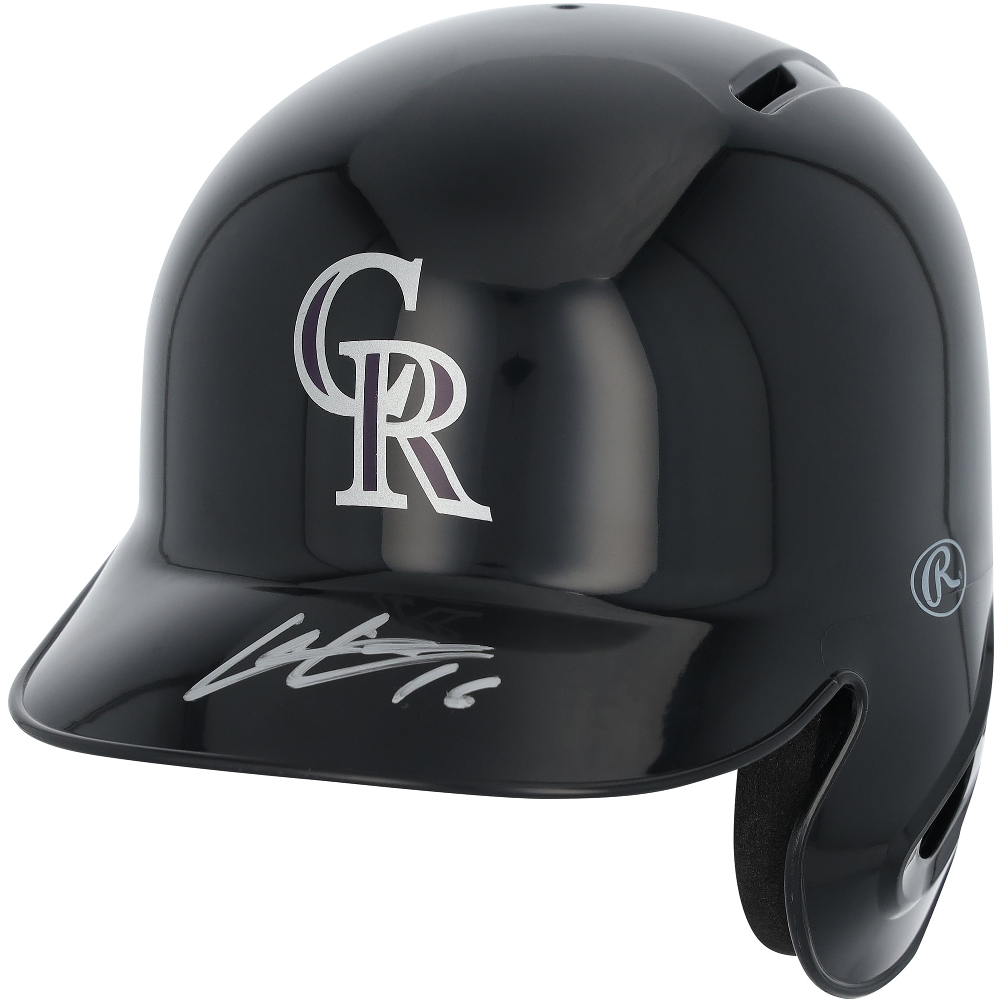 Mini casque de frappeur autographié par Cole Carrigg, Colorado Rockies