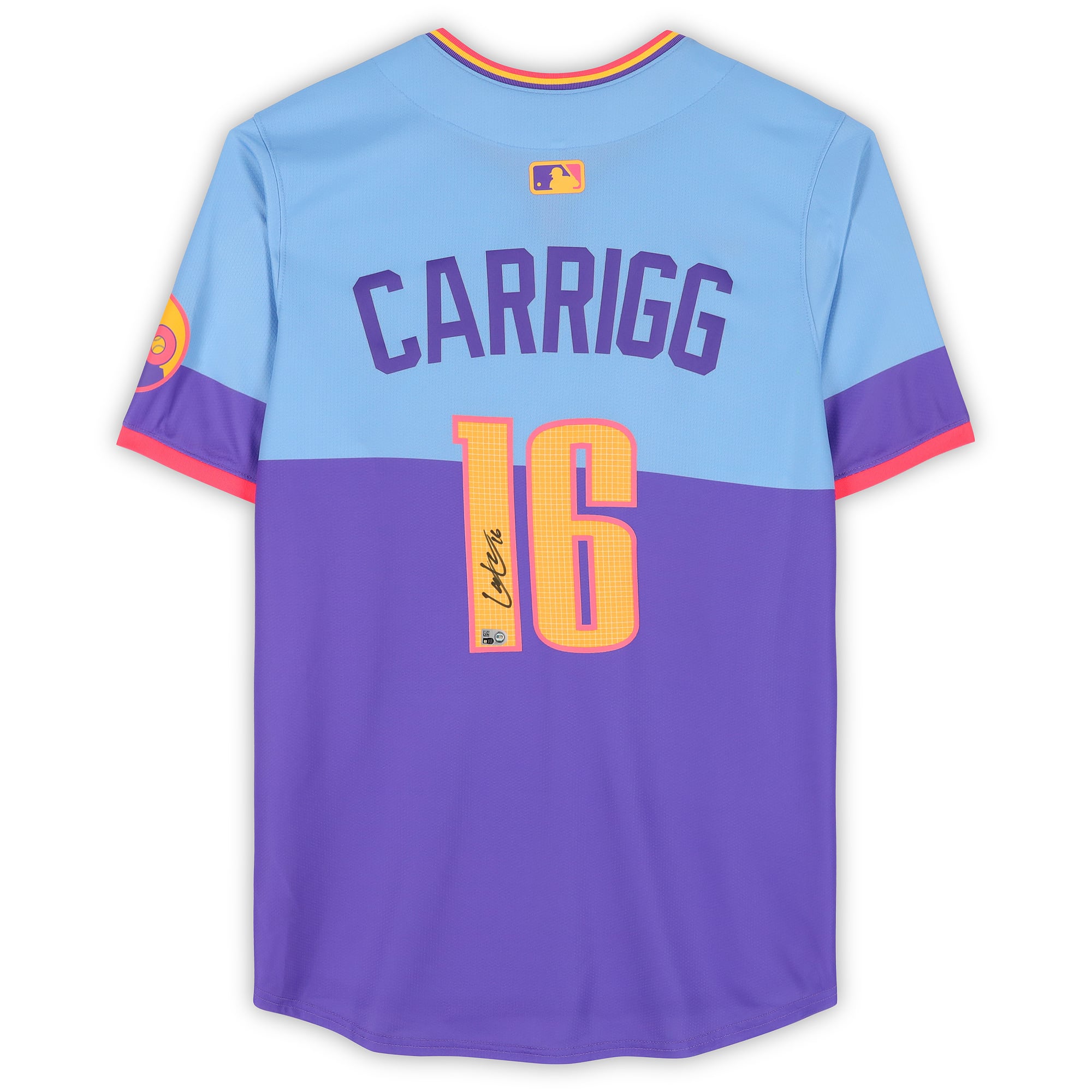 Maillot Nike City Connect autographié de Cole Carrigg, Colorado Rockies