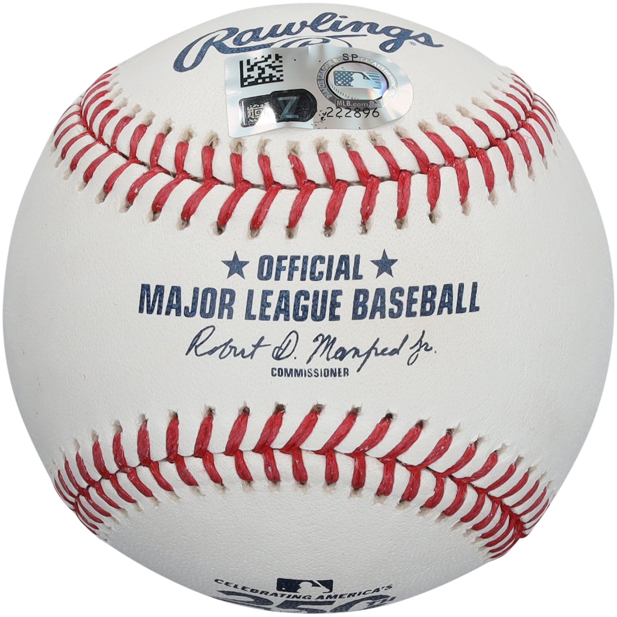 Balle de baseball autographiée par Cole Carrigg, Colorado Rockies, logo du 250e anniversaire des États-Unis.