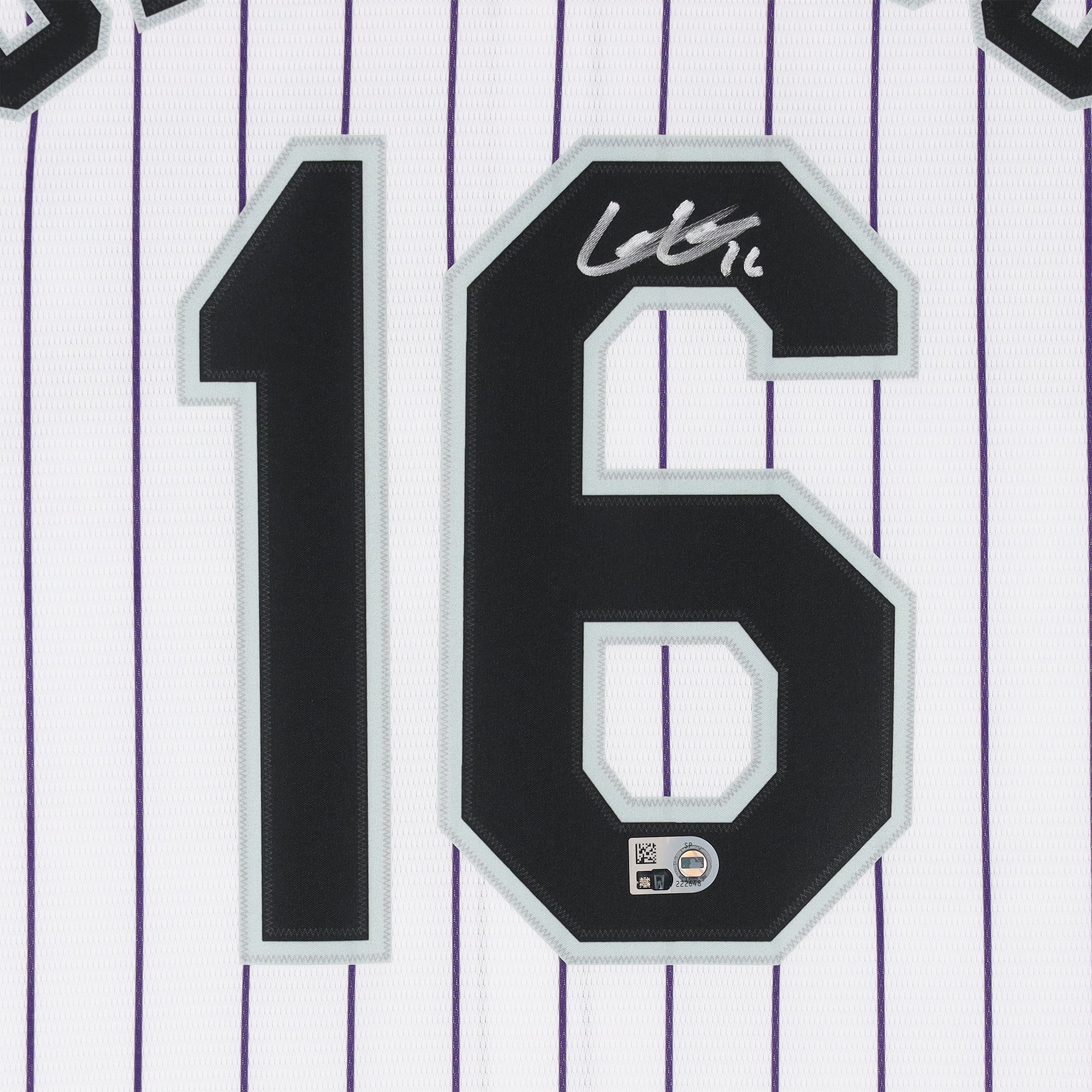 Maillot réplique blanc Nike autographié de Cole Carrigg, Colorado Rockies