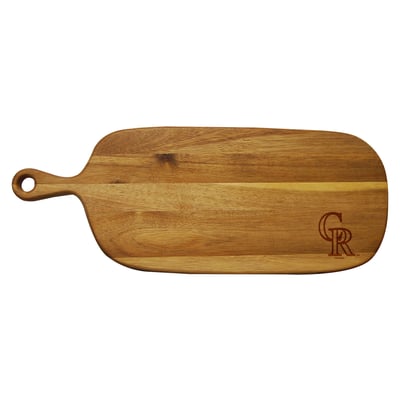 Colorado Rockies Acacia Paddle Serving Board
