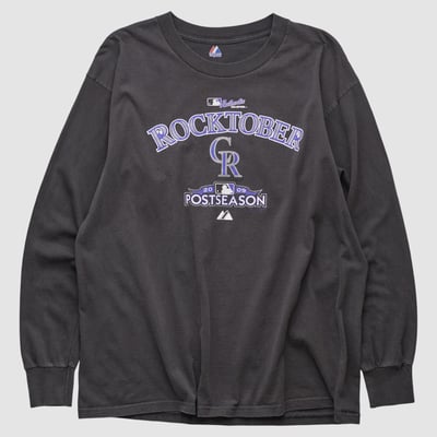 Colorado Rockies Majestic 2009 Long Sleeve T-shirt - Black - M by Fanatics Real Vintage