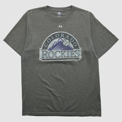 Colorado Rockies Majestic 2010s T-shirt - Gray - L by Fanatics Real Vintage