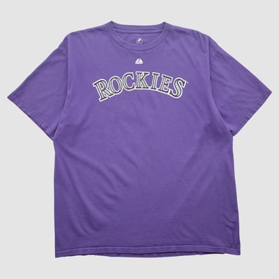 Colorado Rockies Majestic 2010s T-shirt - Purple - XL by Fanatics Real Vintage