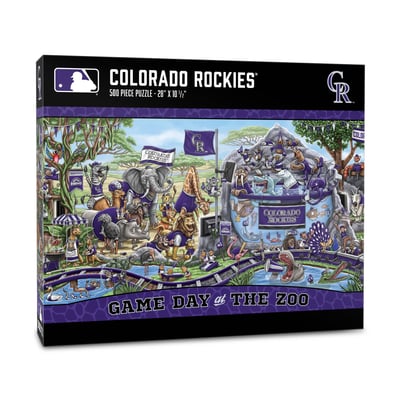 Colorado Rockies IDNA 10.5" x 28" Game Day at the Zoo 500-Piece Puzzle