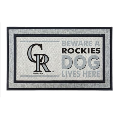 Colorado Rockies Jardine 18" x 30" Indoor/Outdoor Team Dog Lives Here
