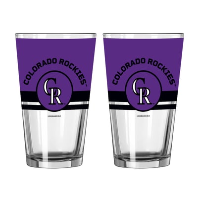 Colorado Rockies Logo Brands Two-Piece 16oz. Horizon Pint Glass Set