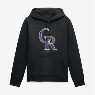Colorado Rockies Big & Tall Metallic Mascot Hoodie - Black