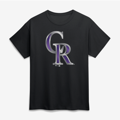 Colorado Rockies Big & Tall Metallic Mascot T-Shirt - Black