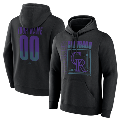 Colorado Rockies Home Field Pop Personalized Name & Number Hoodie - Black