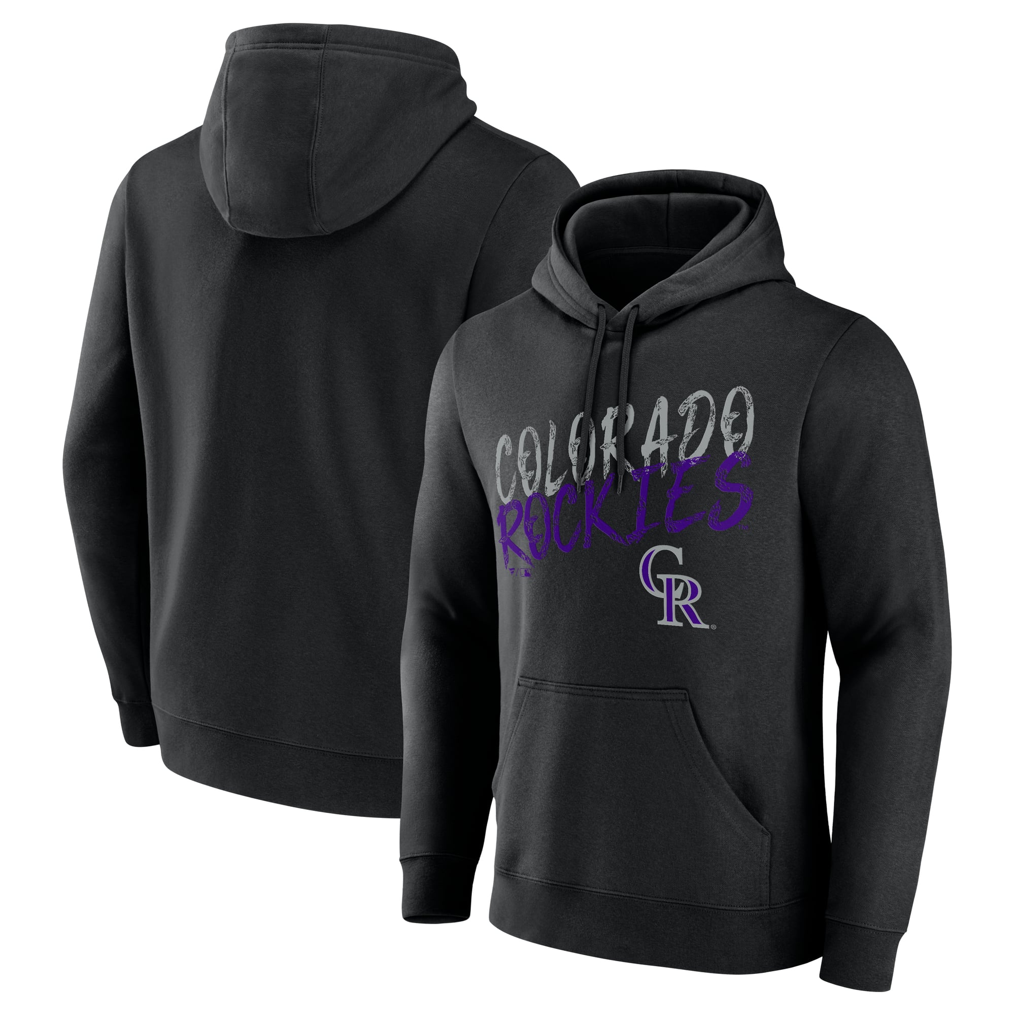 Sweat à capuche noir Colorado Rockies Hustle pour homme