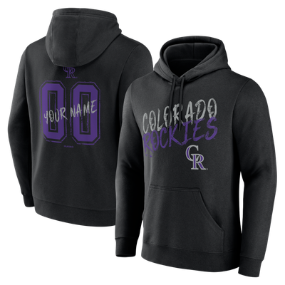 Colorado Rockies Hustle Personalized Name & Number Hoodie - Black