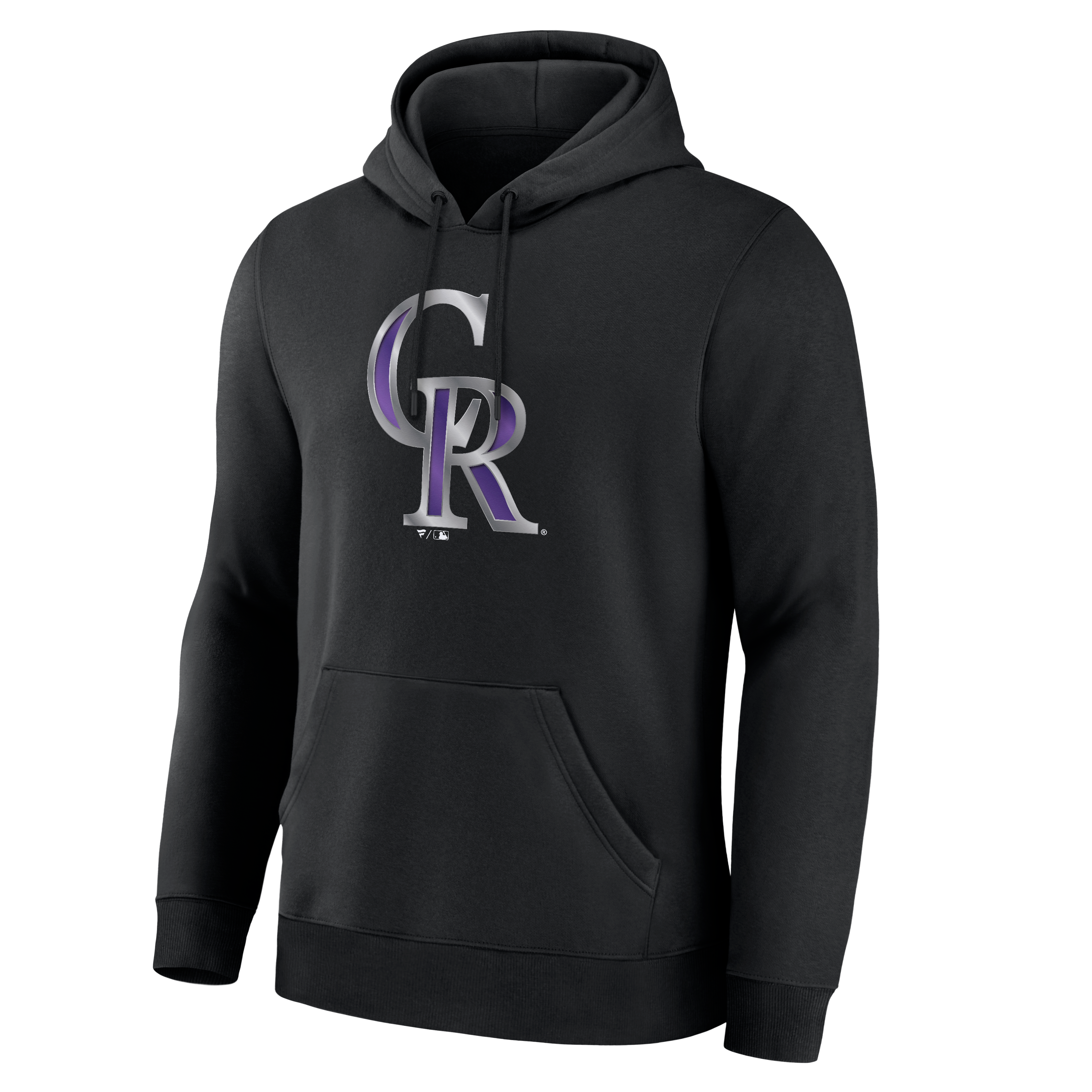 Sweat à capuche noir pour homme Colorado Rockies motif métallique