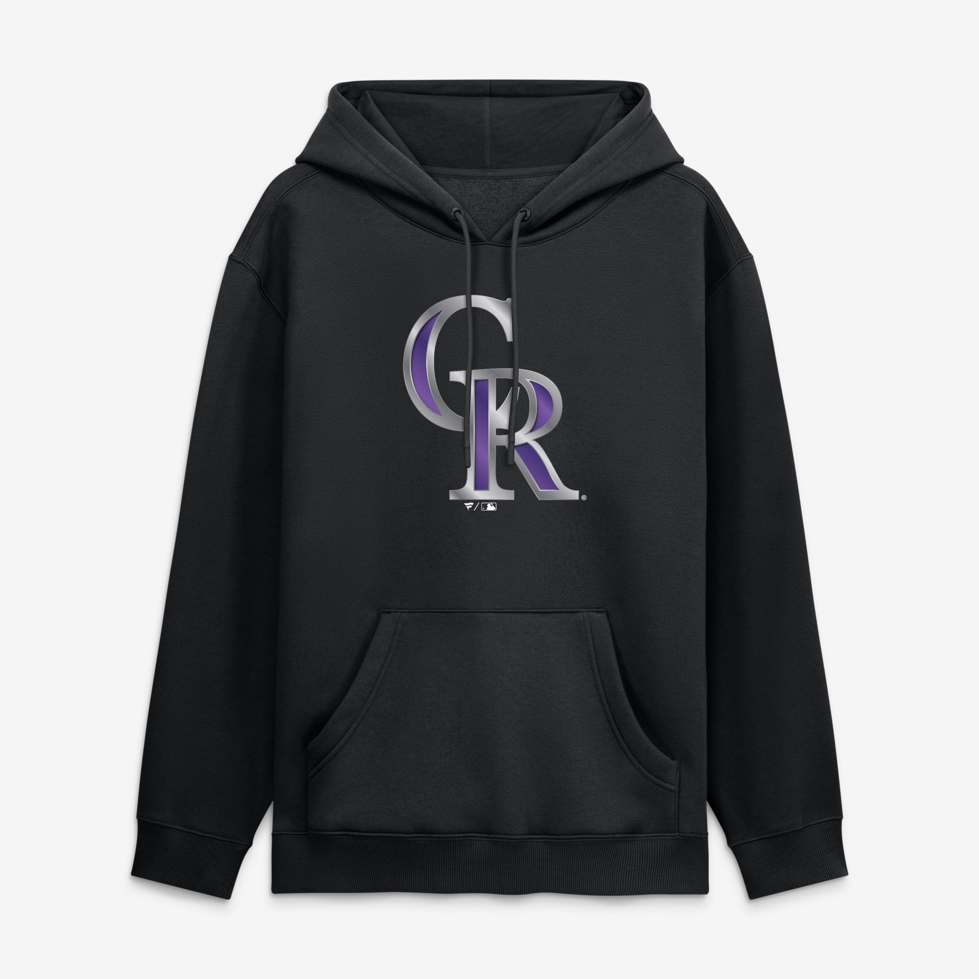 Sweat à capuche noir pour homme Colorado Rockies motif métallique
