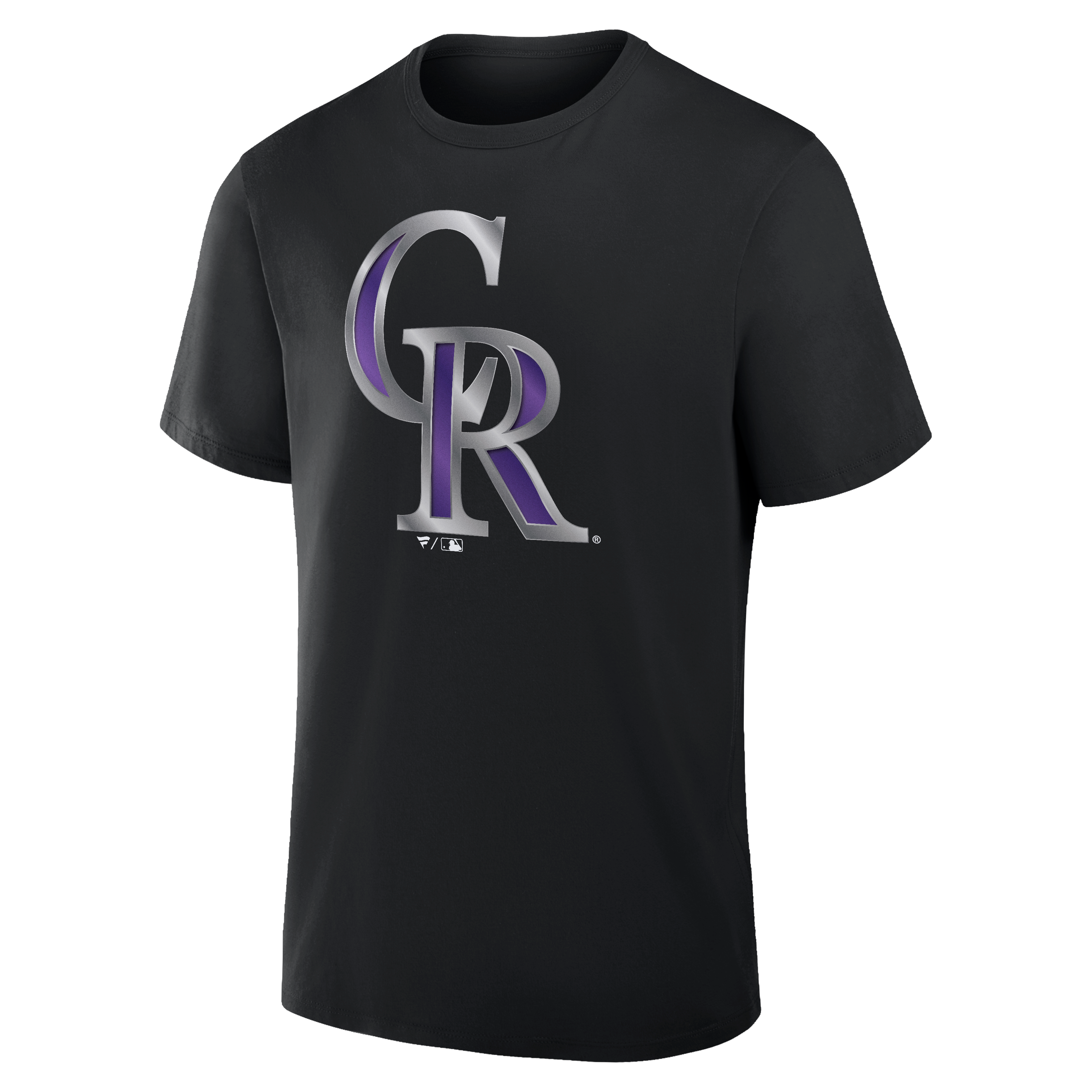 T-shirt noir pour homme Colorado Rockies à mascotte métallique
