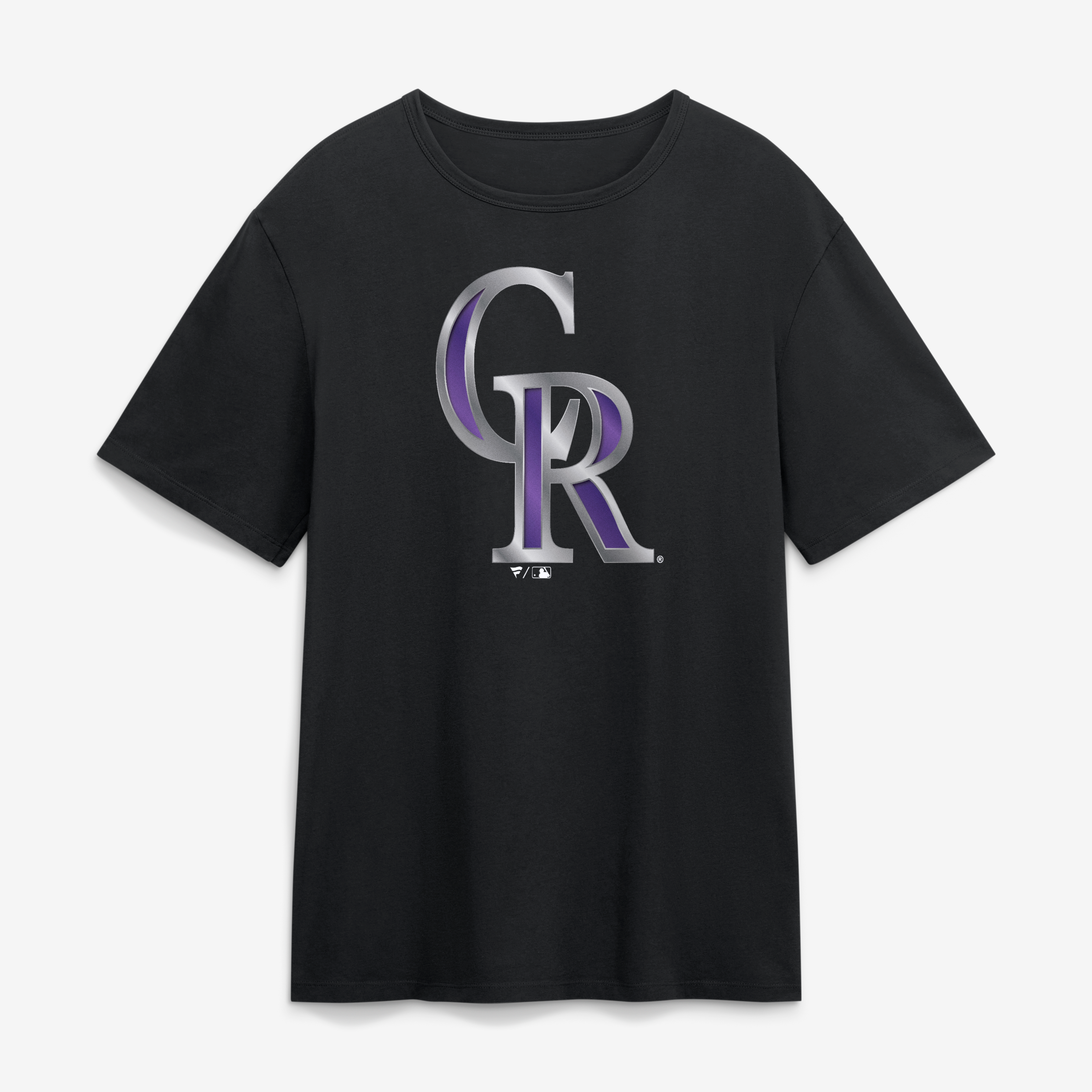 T-shirt noir pour homme Colorado Rockies à mascotte métallique