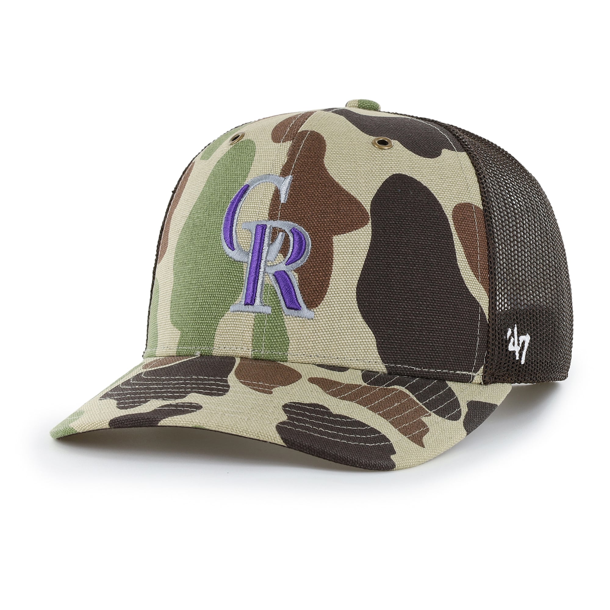 Casquette trucker ajustable Carhartt x '47 Camo Colorado Rockies Duck pour homme