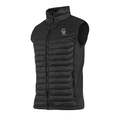 Colorado Rockies Columbia  Powder Pass Hybrid Full-Zip Vest - Black