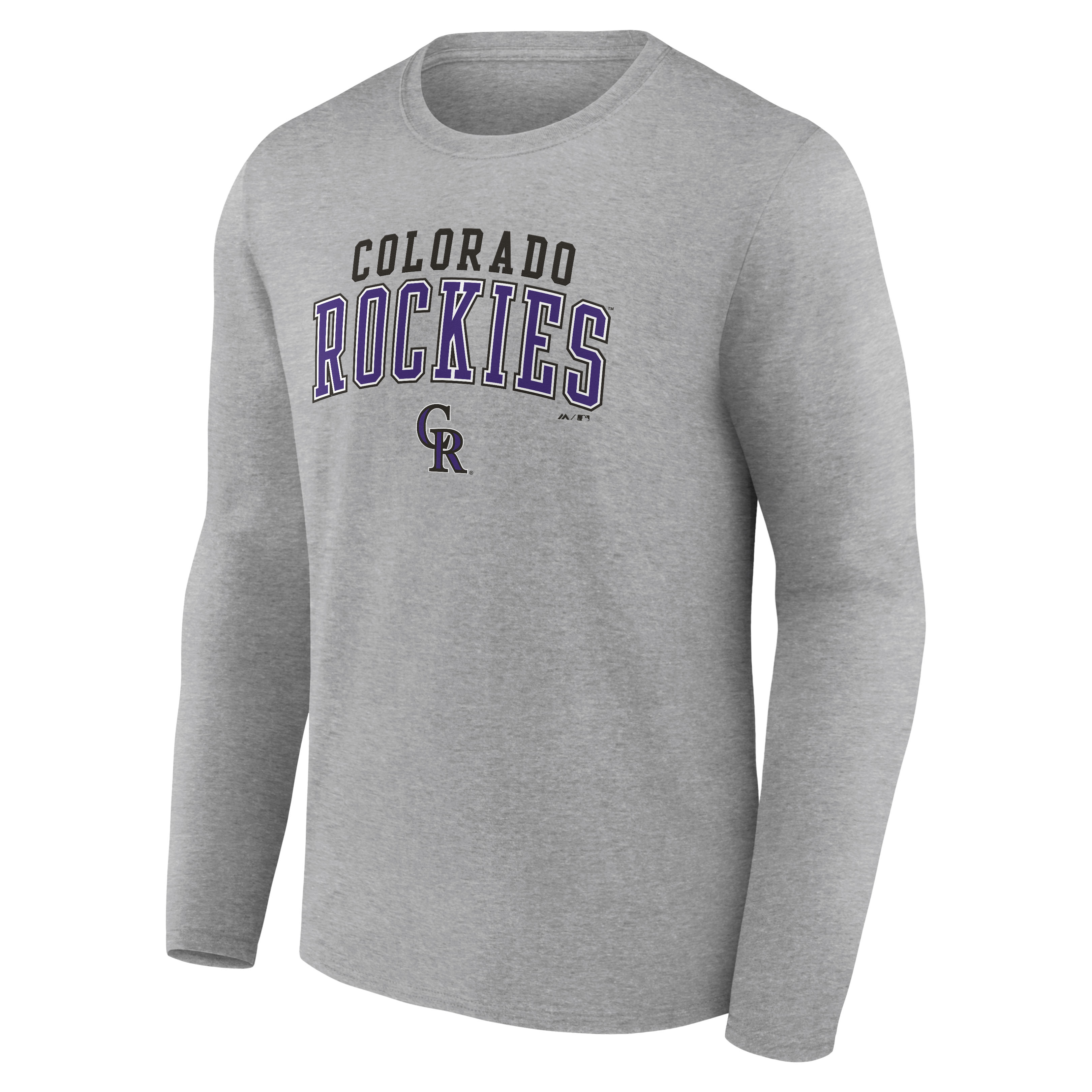 T-shirt à manches longues Fanatics Heather Gray Colorado Rockies Iconic pour homme