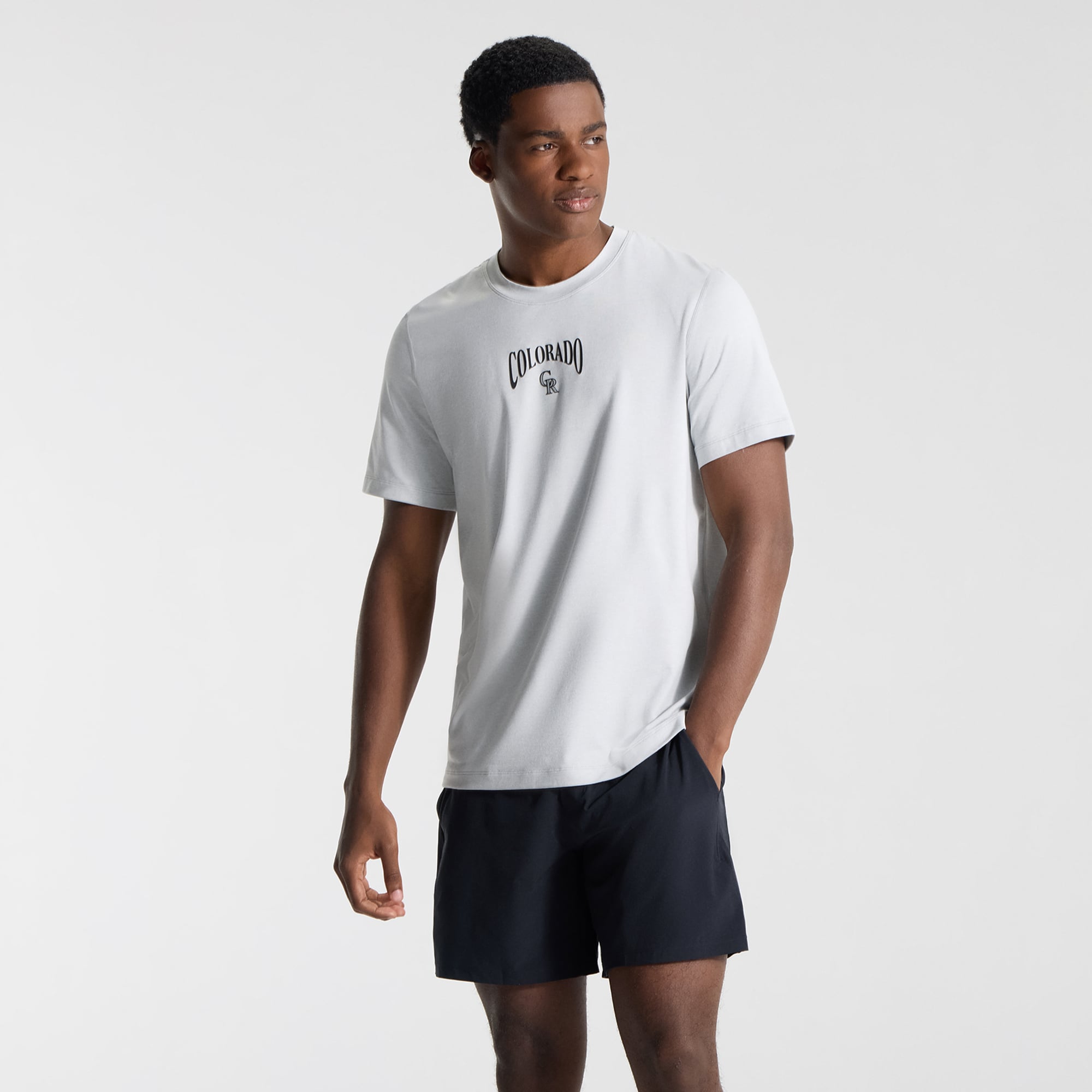 T-shirt en jersey doux pour homme lululemon Heathered Silver Drop Colorado Rockies