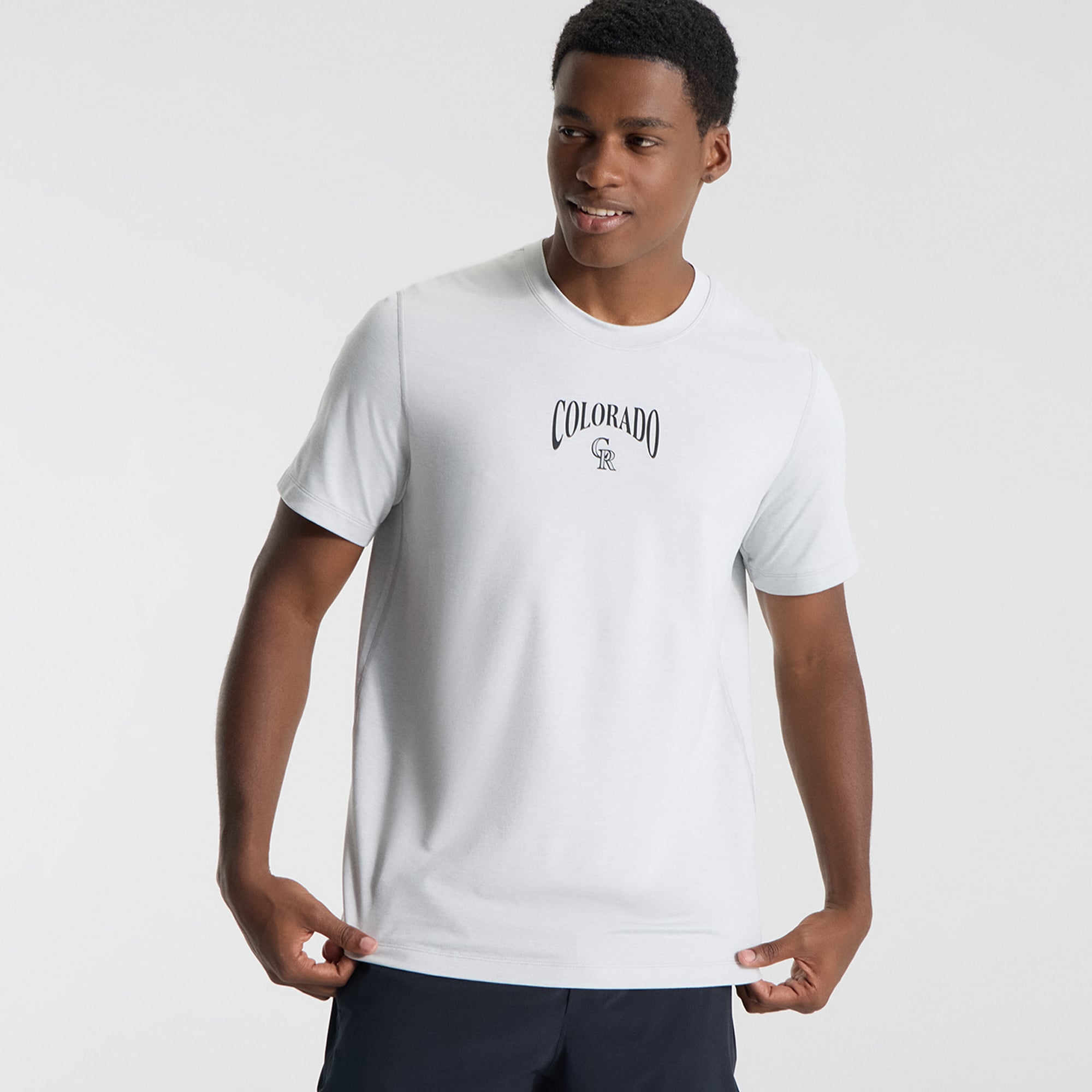 T-shirt en jersey doux pour homme lululemon Heathered Silver Drop Colorado Rockies