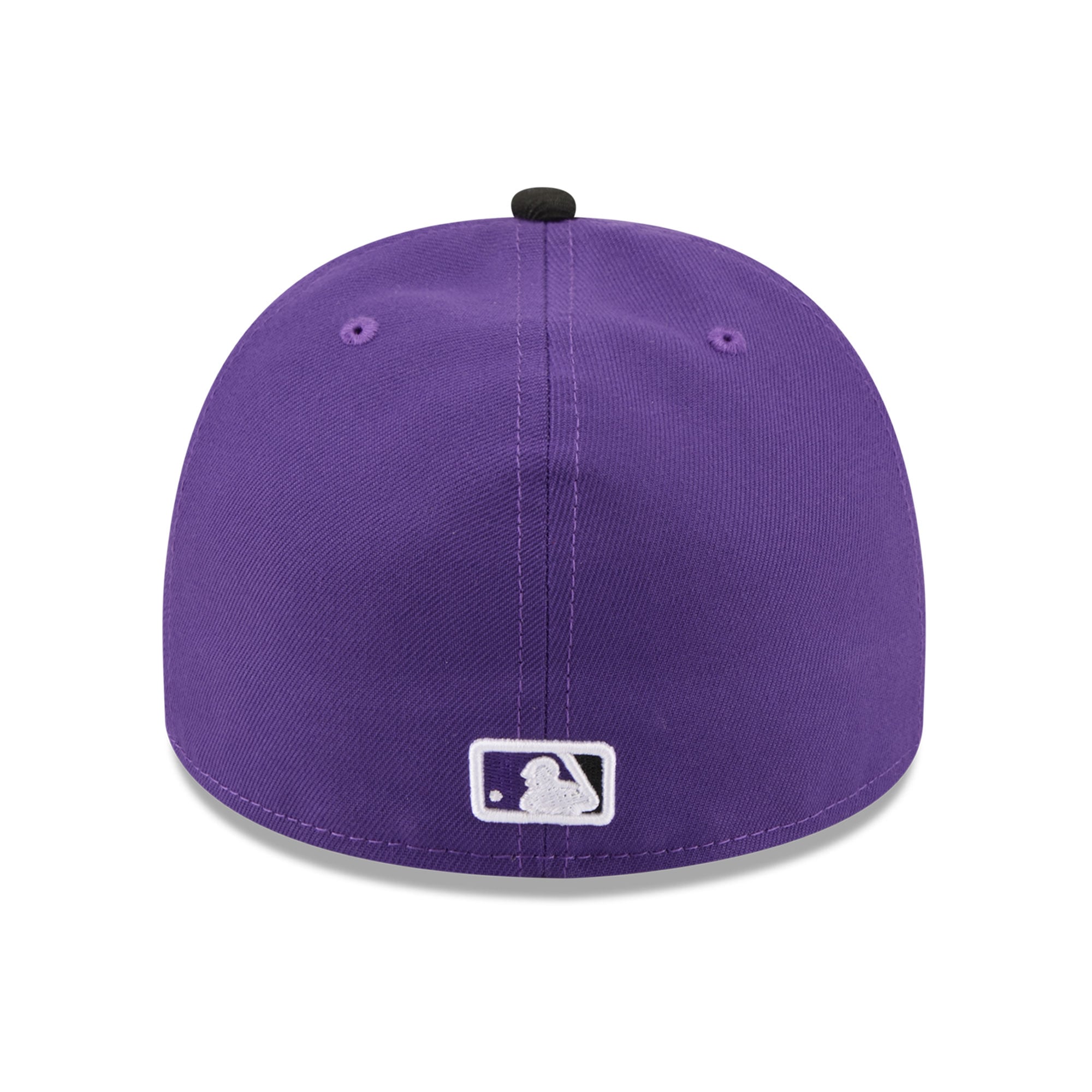 Casquette ajustée New Era 59FIFTY pour homme, violette et noire, motif Colorado Rockies.