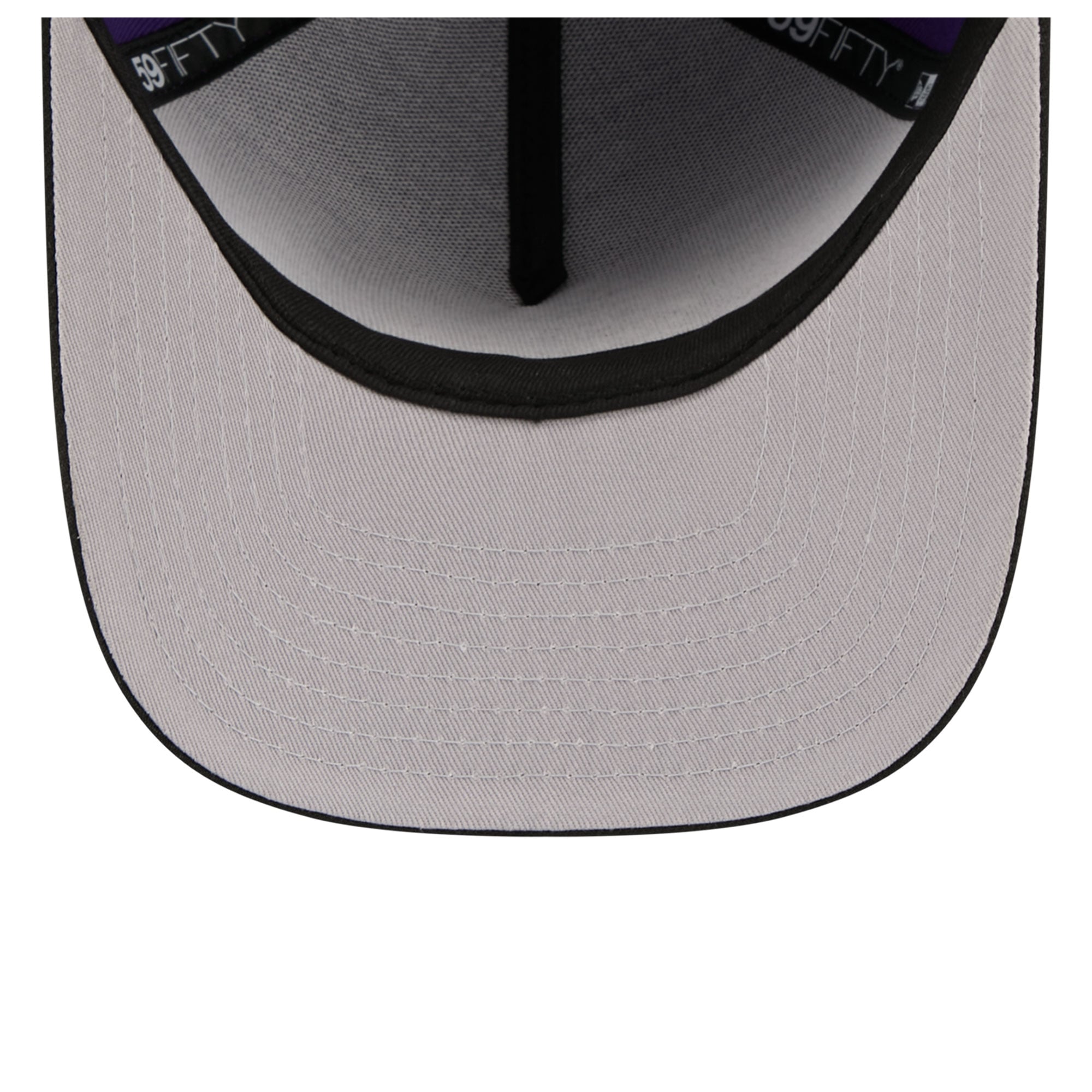 Casquette ajustée New Era 59FIFTY pour homme, violette et noire, motif Colorado Rockies.