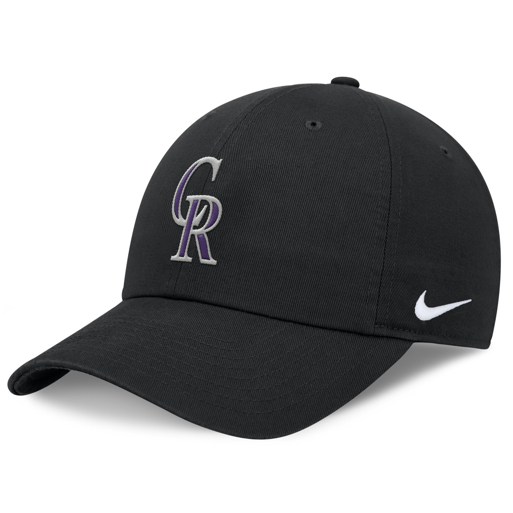 Casquette ajustable Nike Colorado Rockies Club noire pour homme