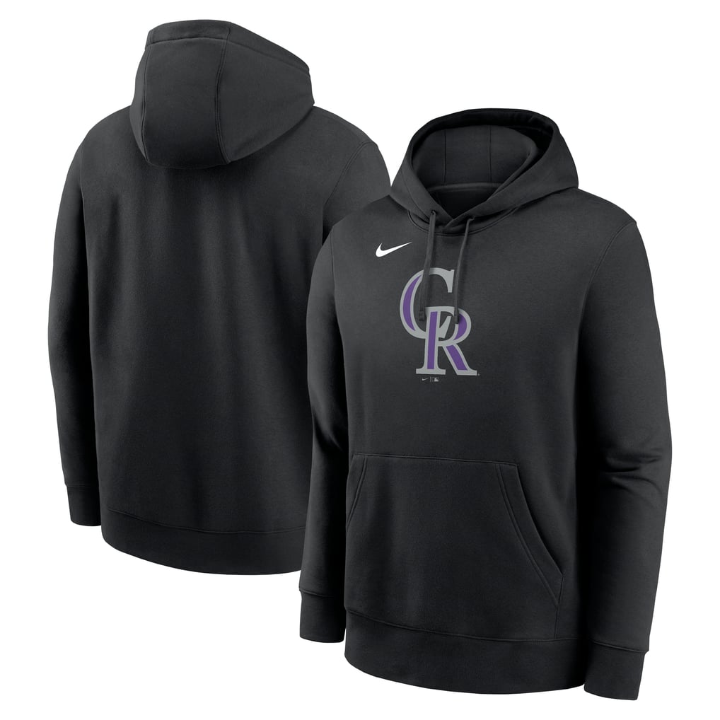 Colorado Rockies Nike Logo Club Fleece Hoodie - Black