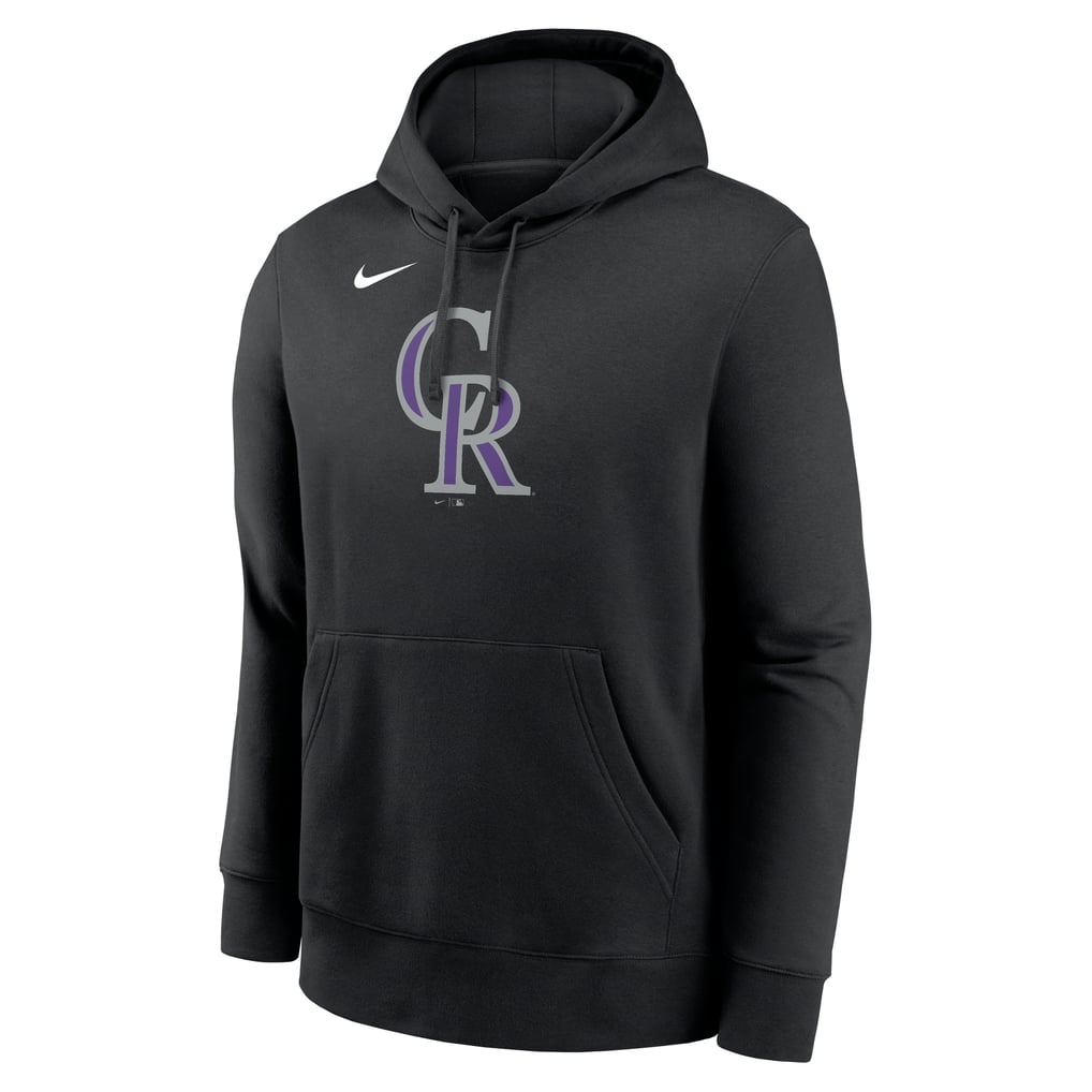 Colorado Rockies Nike Logo Club Fleece Hoodie - Black