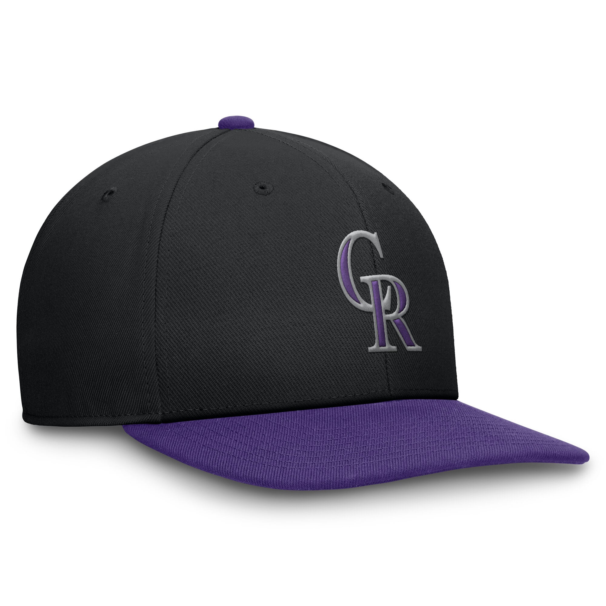 Casquette snapback Nike Colorado Rockies Pro Dri-FIT noire et violette pour homme