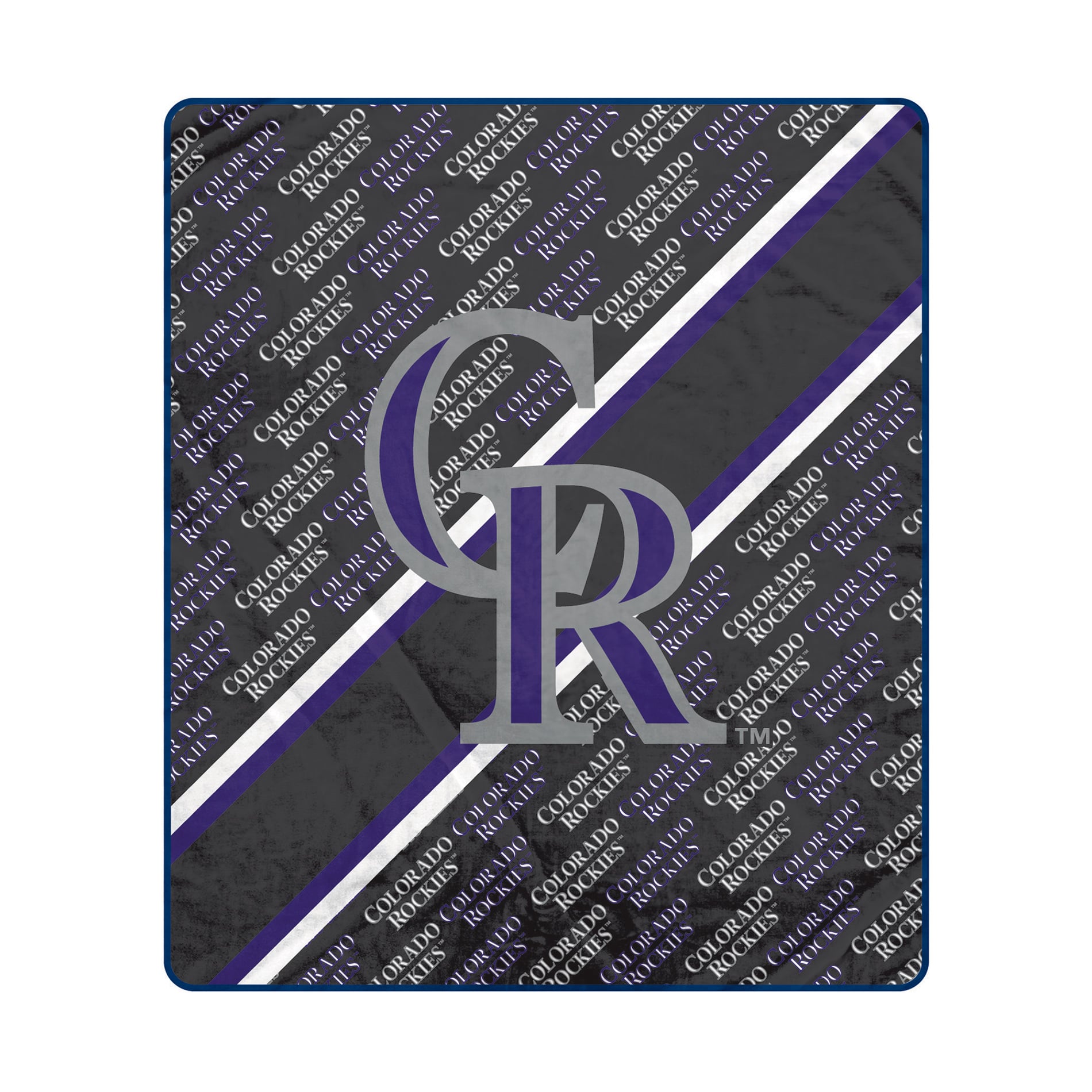 Couverture ultra douce Pegasus Colorado Rockies 60" x 70" (diagonale) avec logo et doublure