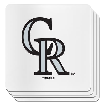Colorado Rockies The Memory Company Square Ceramic Coaster Set