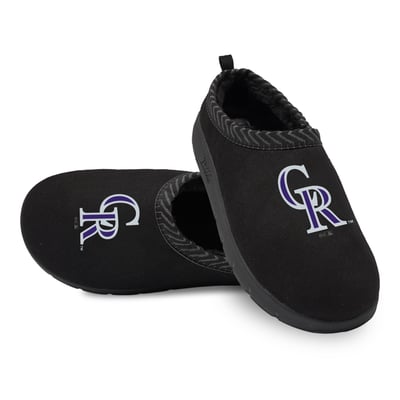 Colorado Rockies ISlide Unisex Primary Logo Mission Slipper - Black
