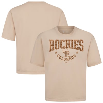 Colorado Rockies Levelwear Unisex 2026 Armed Forces Day Camo Luxe Signature Archway Knit T-Shirt - Khaki
