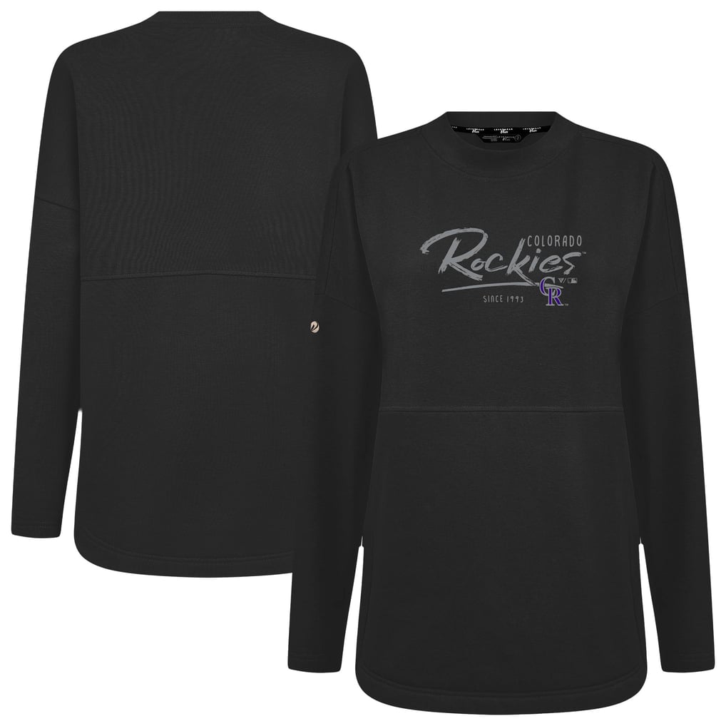 Colorado Rockies Levelwear Women's Accolade Beaudry Express Pullover Sweatshirt - Black