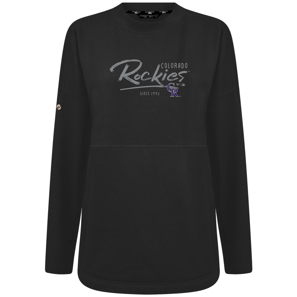 Colorado Rockies Levelwear Women's Accolade Beaudry Express Pullover Sweatshirt - Black