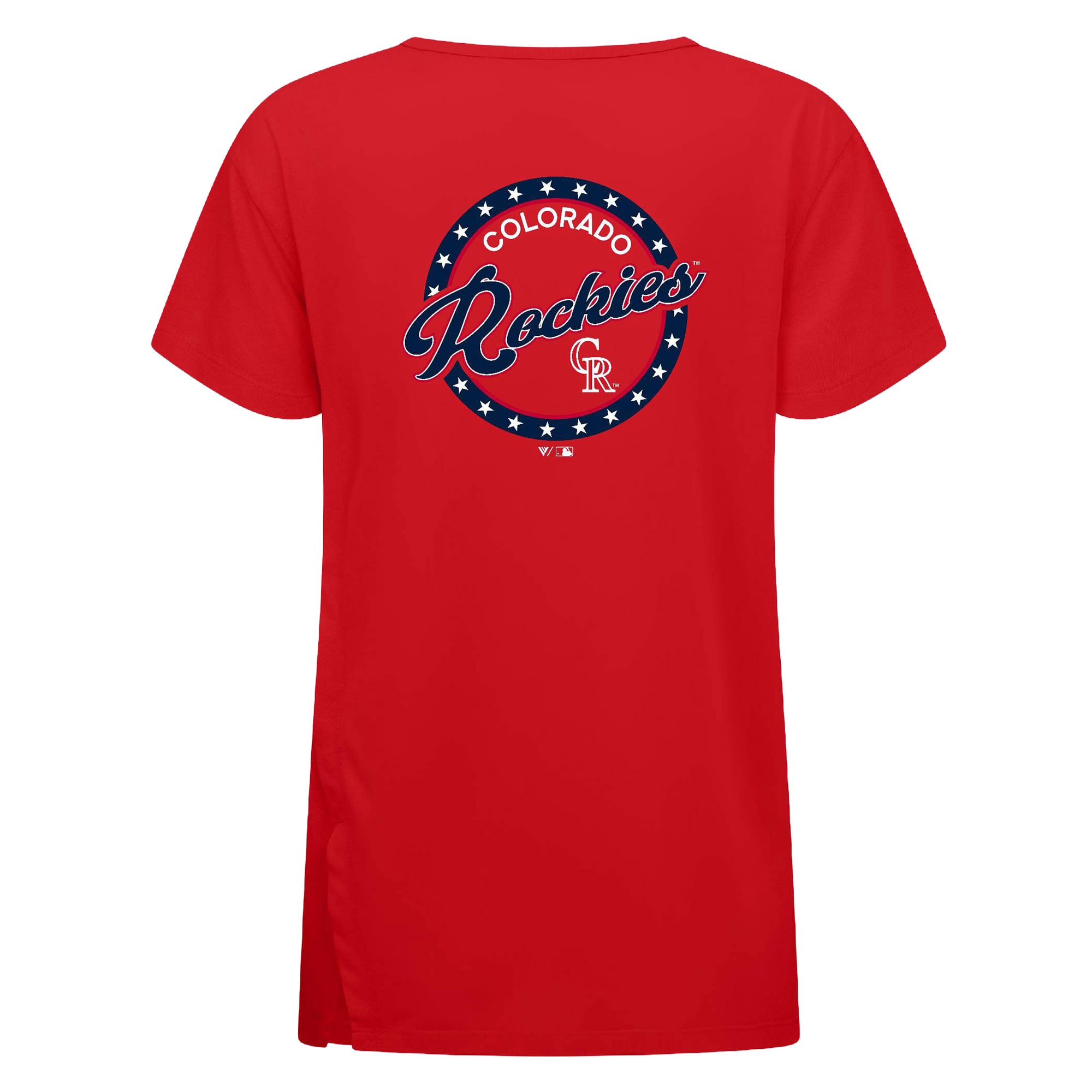 T-shirt Levelwear rouge Colorado Rockies Independence Day Influx Constellation pour femmes