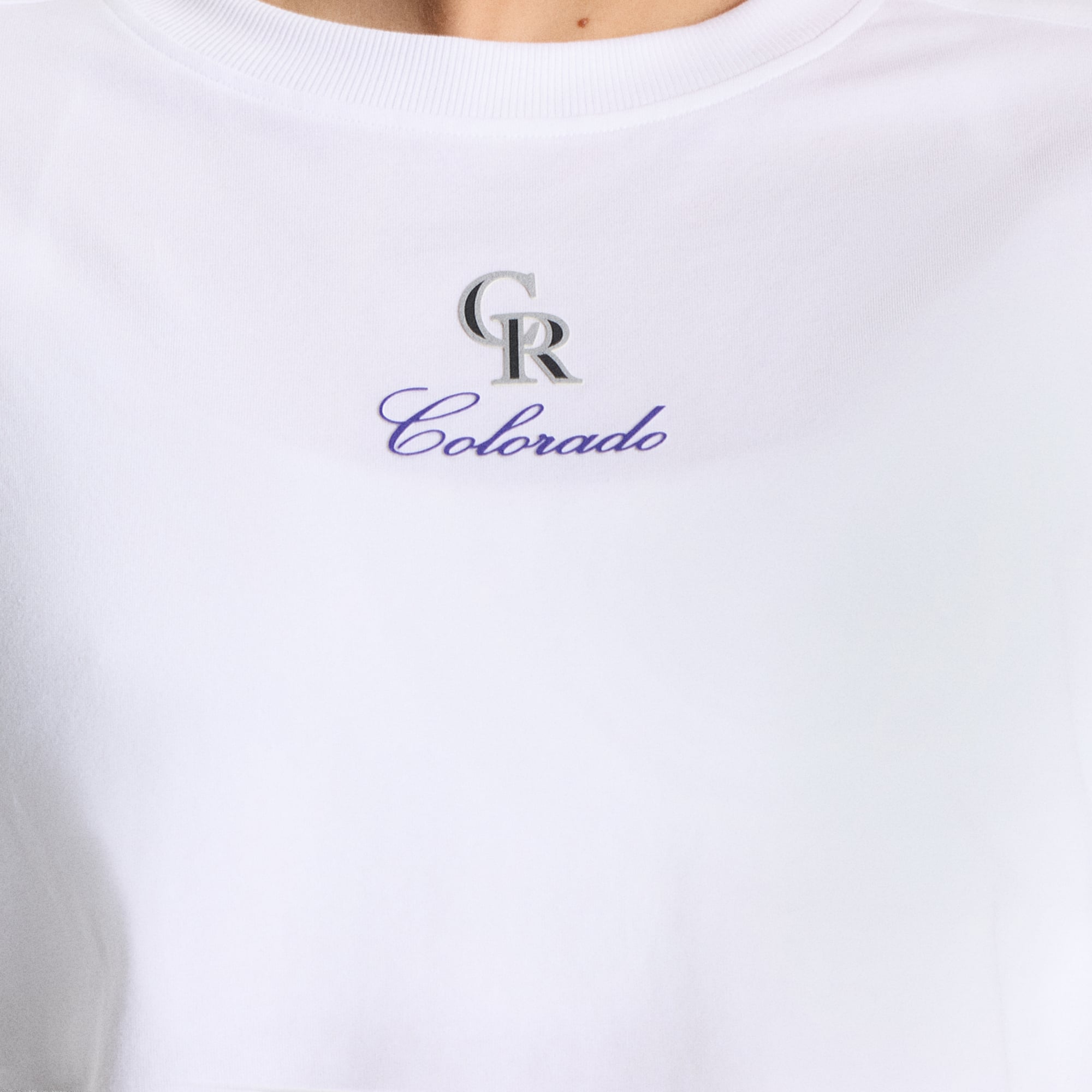 T-shirt court en coton biologique blanc Colorado Rockies All Yours de lululemon pour femme