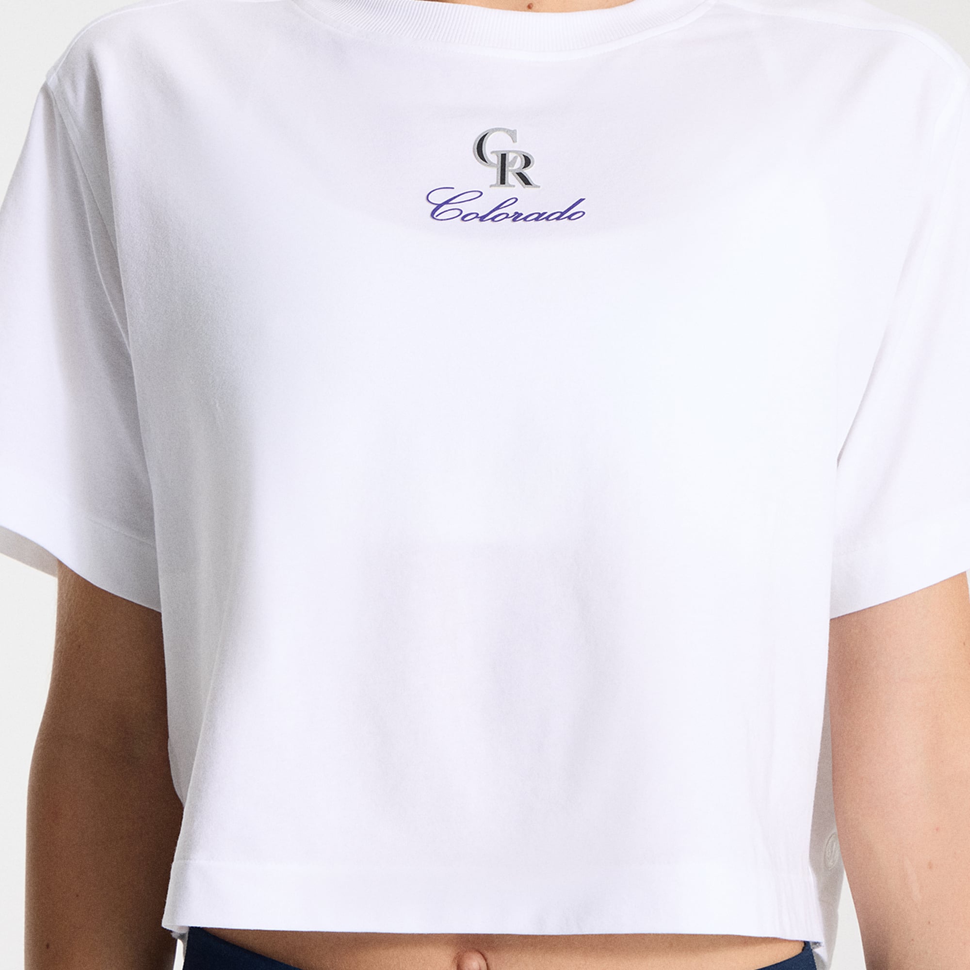 T-shirt court en coton biologique blanc Colorado Rockies All Yours de lululemon pour femme