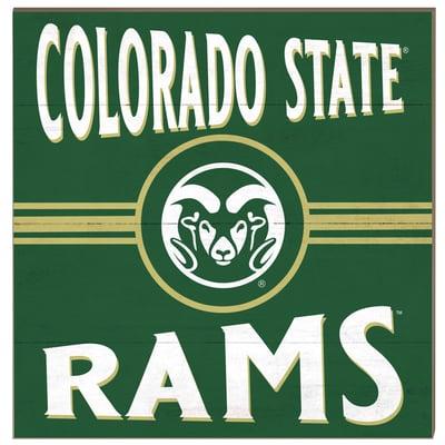 Colorado State Rams 10'' x 10'' Retro Team Sign