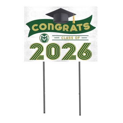 Colorado State Rams 18" x 24" 2026 Grad Yard Sign with Stakes