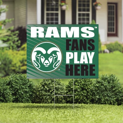 Colorado State Rams 18" x 24" Fans Play Here Outdoor Yard Sign