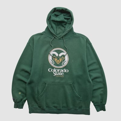 Colorado State Rams Jansport 2000s Hooded Pullover Sweatshirt - Green - S by Fanatics Real Vintage