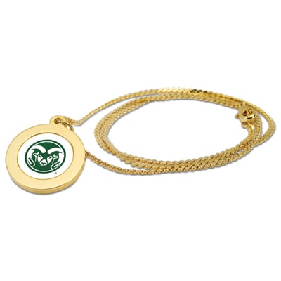 Colorado State Rams Pendant Necklace - Gold